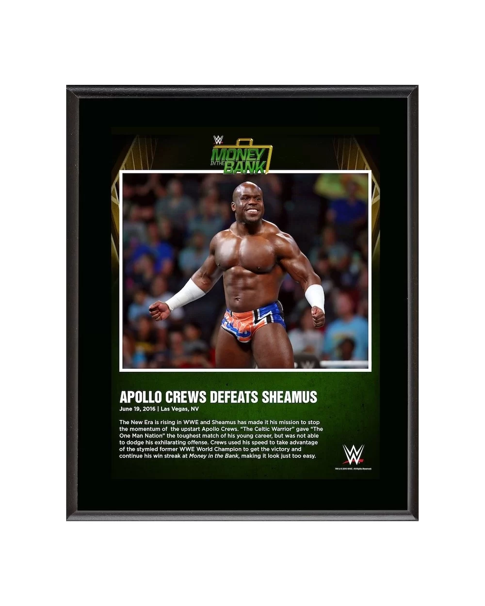 Apollo Crews Framed 10.5" x 13" 2016 Money In The Bank Sublimated Plaque $11.52 Collectibles