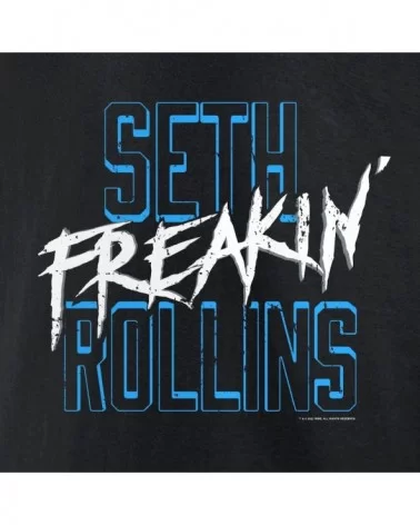 Men's Fanatics Branded Black Seth "Freakin" Rollins Blue Text T-Shirt $9.36 T-Shirts