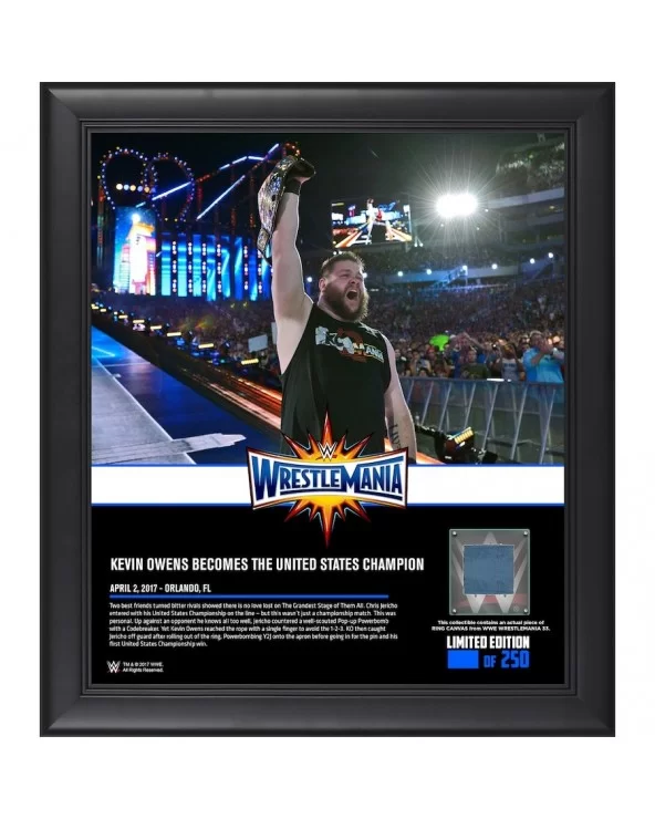 Kevin Owens Framed 15" x 17" WrestleMania 33 Collage with a Piece of Match-Used Canvas - Limited Edition of 250 $19.60 Home &...