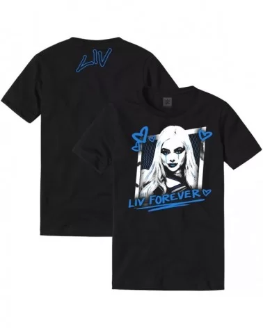 Men's Black Liv Morgan Liv Forever T-Shirt $7.92 T-Shirts