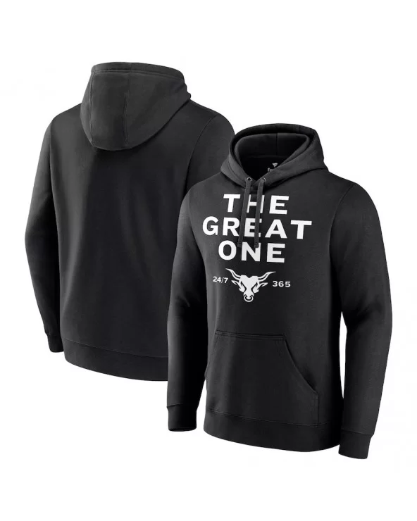 Men's Fanatics Branded Black The Rock The Great One Pullover Hoodie $14.80 Apparel