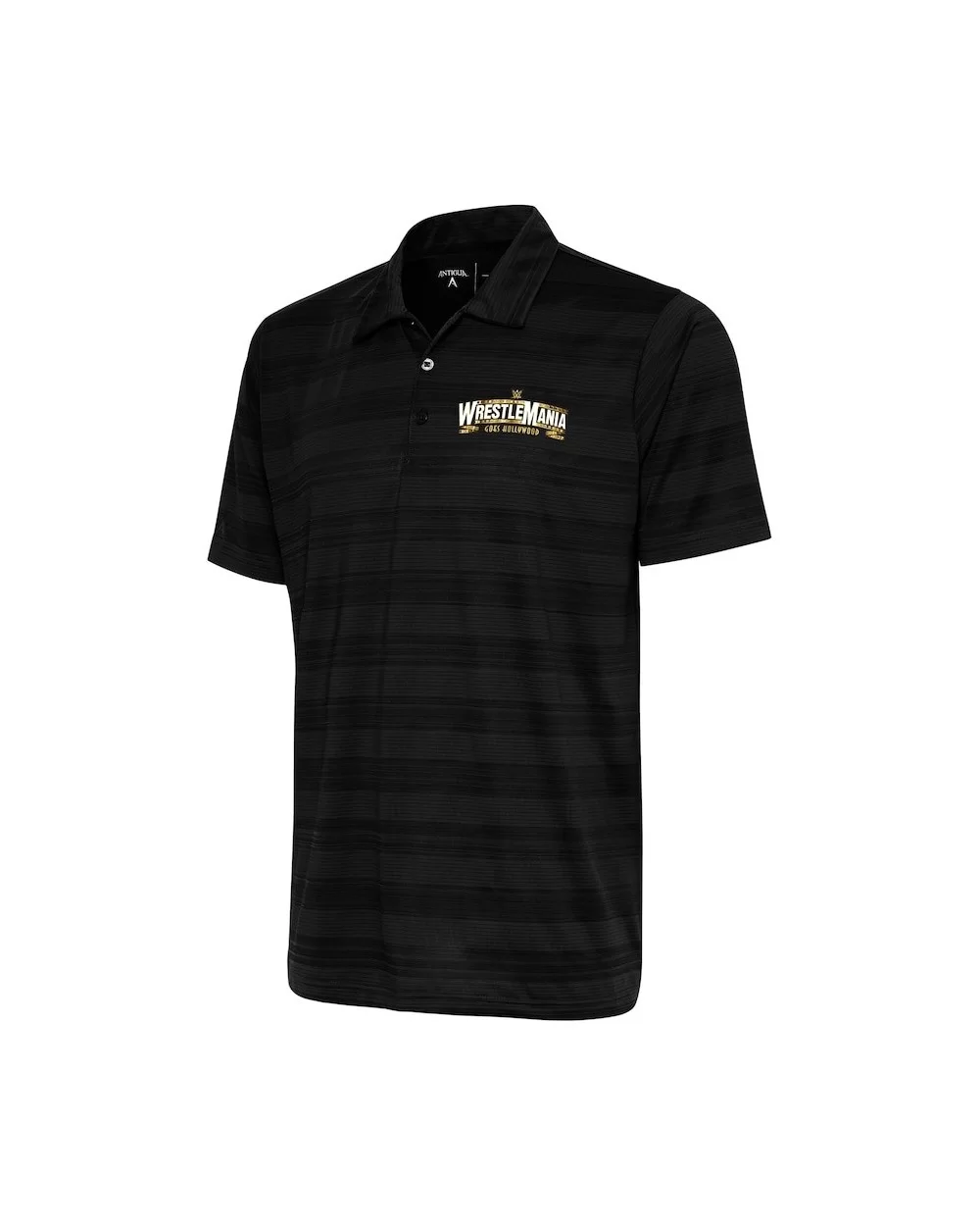 Men's Antigua Black WrestleMania 39 Compass Polo $16.80 Apparel