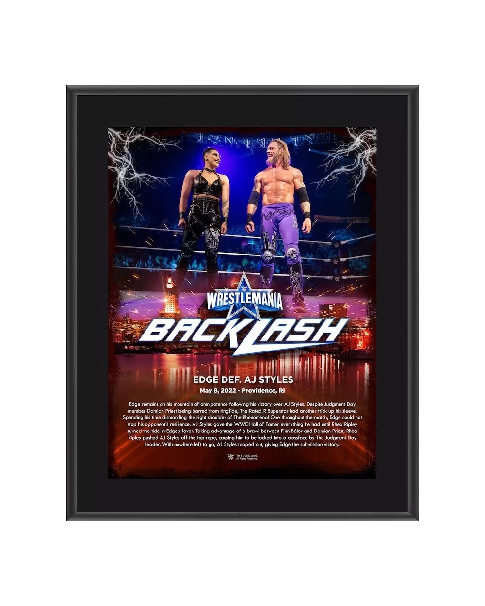 Edge 10.5" x 13" WrestleMania Backlash Sublimated Plaque $10.32 Home & Office