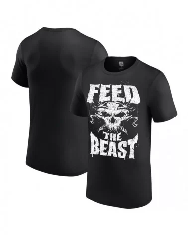 Men's Black Brock Lesnar Feed The Beast T-Shirt $9.36 T-Shirts