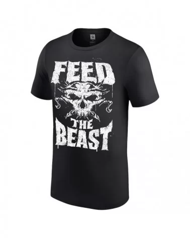 Men's Black Brock Lesnar Feed The Beast T-Shirt $9.36 T-Shirts