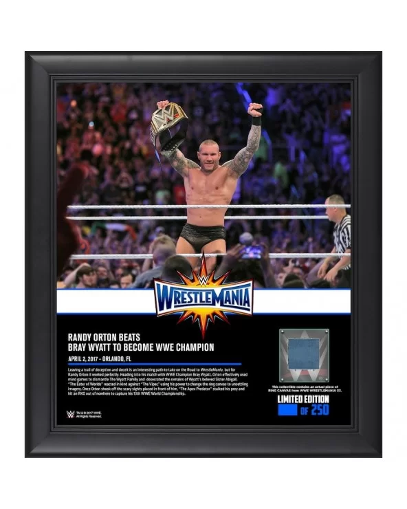 Randy Orton Framed 15" x 17" WrestleMania 33 Collage with a Piece of Match-Used Canvas - Limited Edition of 250 $19.60 Home &...
