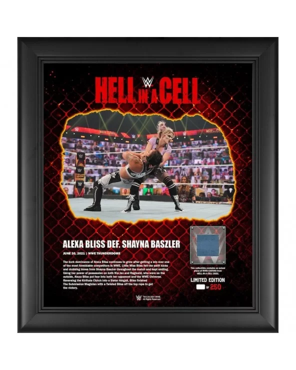 Alexa Bliss Framed 15" x 17" 2021 Hell In A Cell Collage with a Piece of Match-Used Canvas - Limited Edition of 250 $22.96 Co...