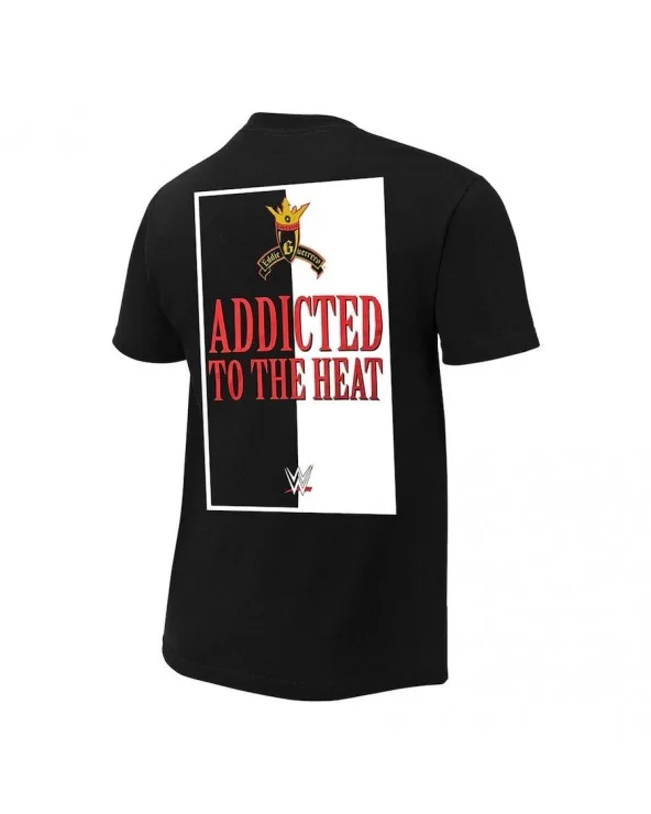 Men's Black Eddie Guerrero Retro Addicted To The Heat T-Shirt $11.52 T-Shirts