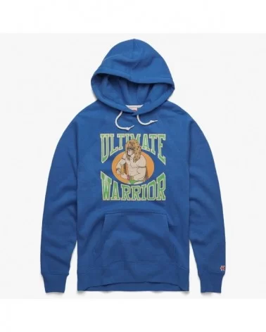 Men's Homage Heather Royal The Ultimate Warrior Raglan Pullover Hoodie $19.35 Apparel