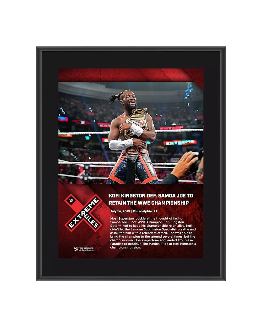 Kofi Kingston WWE Framed 10.5" x 13" 2019 Extreme Rules Collage $11.76 Home & Office