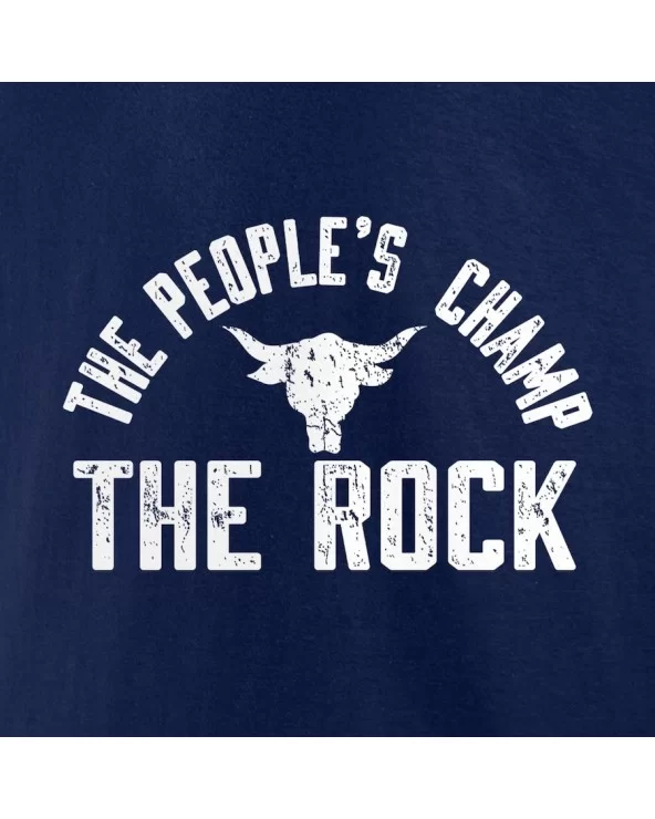 Men's Fanatics Branded Navy The Rock The People's Champ Long Sleeve T-Shirt $10.64 T-Shirts