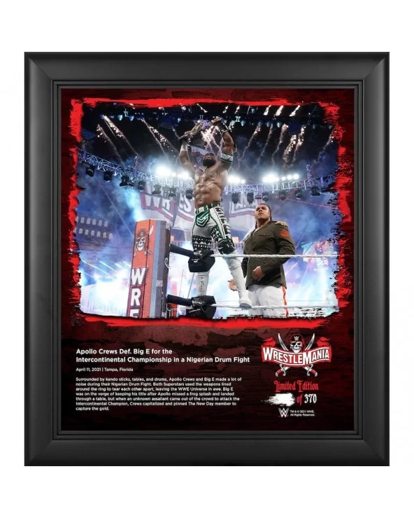 Apollo Crews Framed 15" x 17" WrestleMania 37 Collage - Limited Edition of 370 $26.88 Collectibles