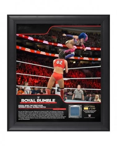 Asuka Framed 15" x 17" 2018 Royal Rumble Collage with a Piece of Match-Used Canvas - Limited Edition of 199 $27.44 Collectibles