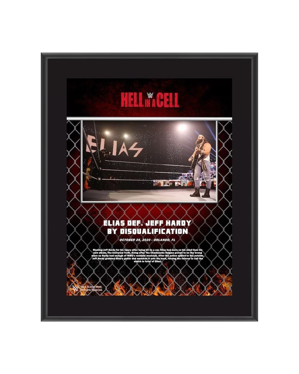 Elias WWE Framed 10.5" x 13" 2020 Hell In A Cell Collage $10.80 Home & Office