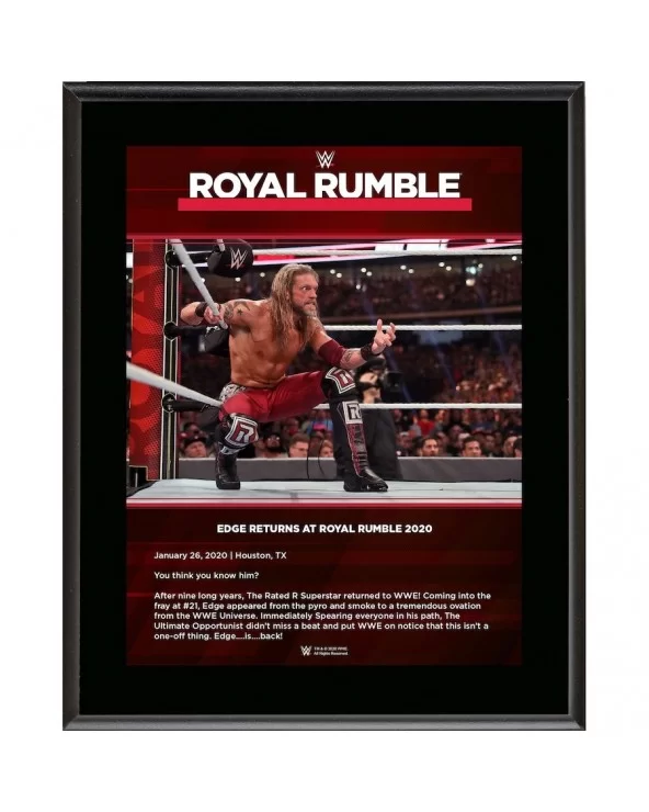 Edge Framed 10.5" x 13" 2020 Royal Rumble Sublimated Plaque $8.16 Collectibles