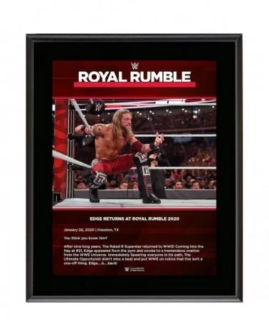 Edge Framed 10.5" x 13" 2020 Royal Rumble Sublimated Plaque $8.16 Collectibles