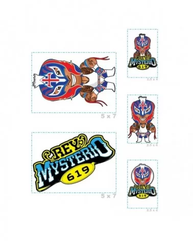 Fathead Rey Mysterio Five-Piece Removable Mini Decal Set $12.00 Home & Office