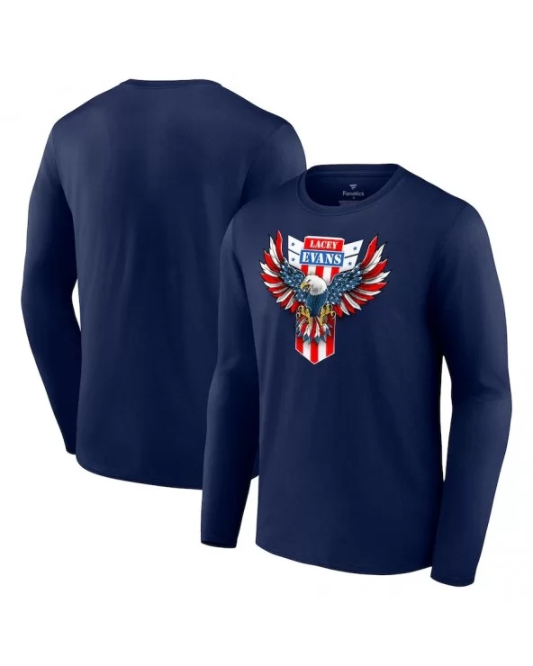 Men's Fanatics Branded Navy Lacey Evans Eagle Long Sleeve T-Shirt $9.80 T-Shirts