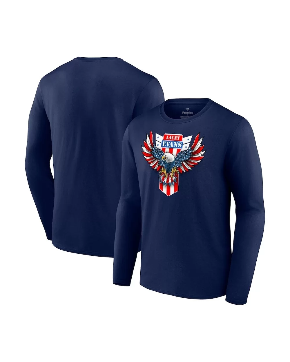 Men's Fanatics Branded Navy Lacey Evans Eagle Long Sleeve T-Shirt $9.80 T-Shirts