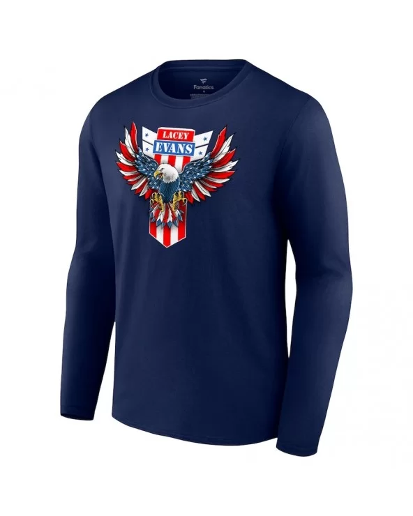 Men's Fanatics Branded Navy Lacey Evans Eagle Long Sleeve T-Shirt $9.80 T-Shirts