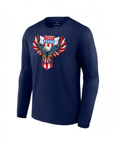 Men's Fanatics Branded Navy Lacey Evans Eagle Long Sleeve T-Shirt $9.80 T-Shirts