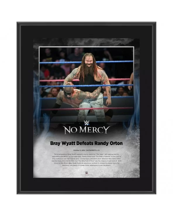 Bray Wyatt 10.5" x 13" 2016 No Mercy Sublimated Plaque $8.40 Collectibles