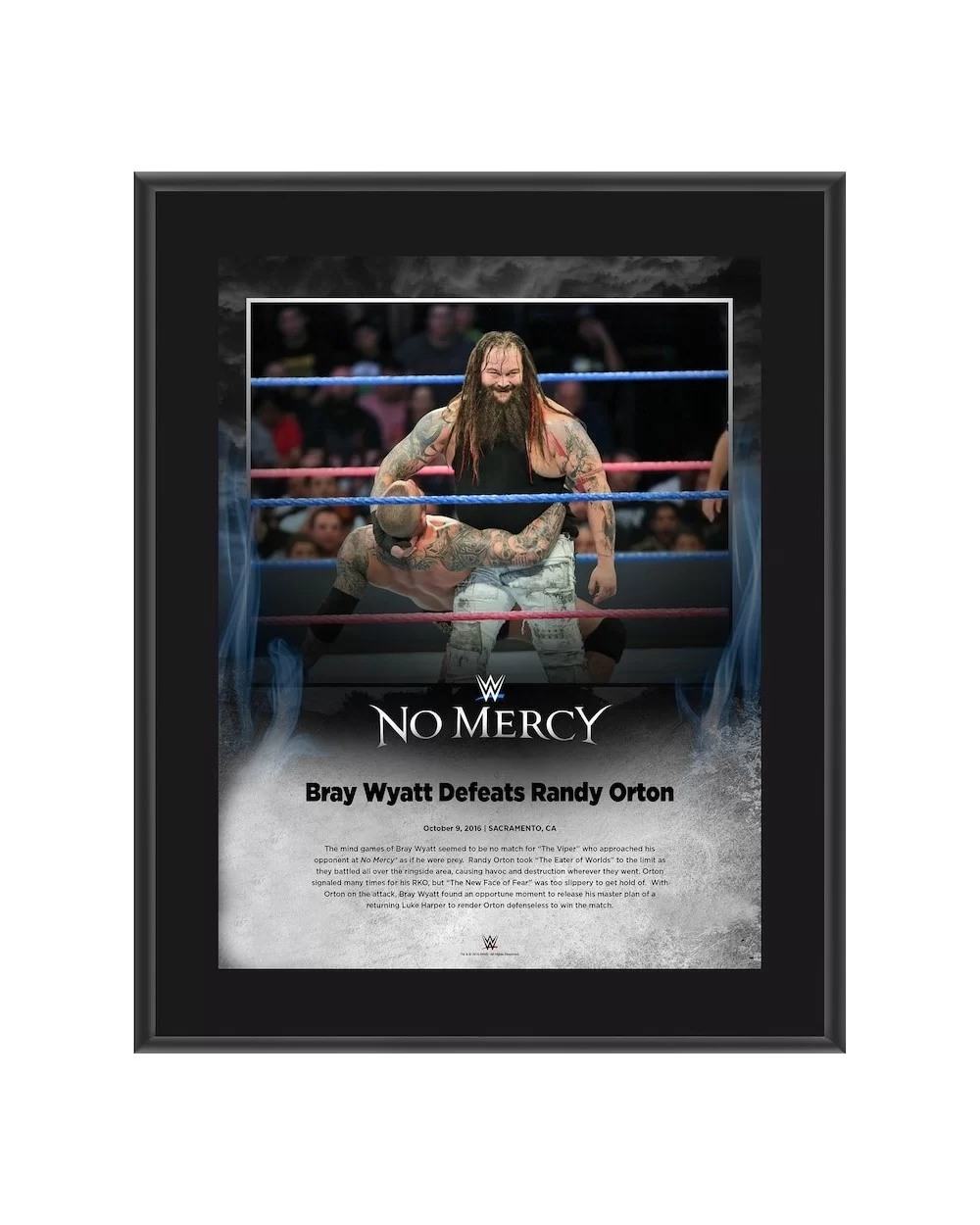 Bray Wyatt 10.5" x 13" 2016 No Mercy Sublimated Plaque $8.40 Collectibles