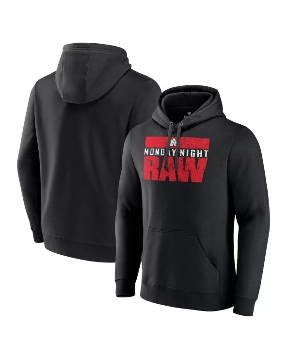 Men's Black RAW Old School Logo Pullover Hoodie $12.80 Apparel