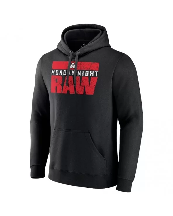 Men's Black RAW Old School Logo Pullover Hoodie $12.80 Apparel