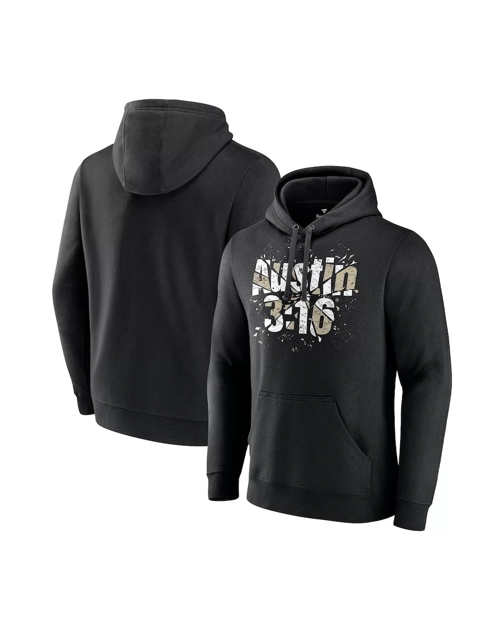 Men's Fanatics Branded Black "Stone Cold" Steve Austin 3:16 Shattered Pullover Hoodie $13.60 Apparel