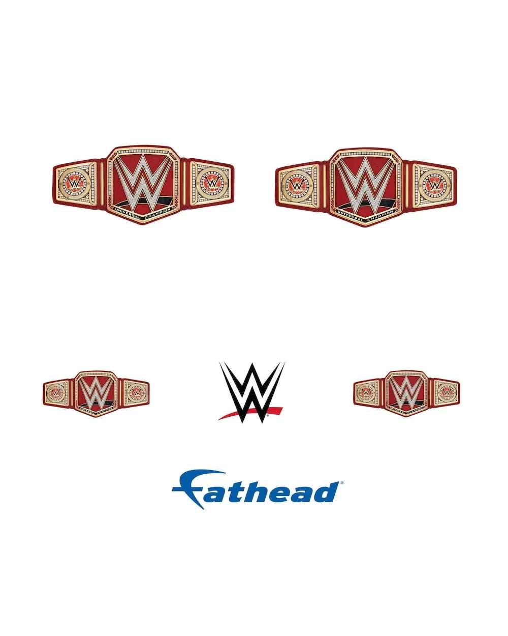 Fathead WWE RAW Universal Championship Belt Five-Piece Removable Mini Decal Set $10.08 Home & Office