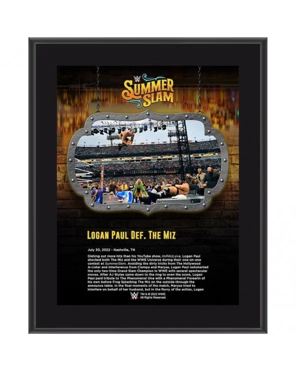 Logan Paul 10.5" x 13" 2022 SummerSlam Sublimated Plaque $7.92 Home & Office
