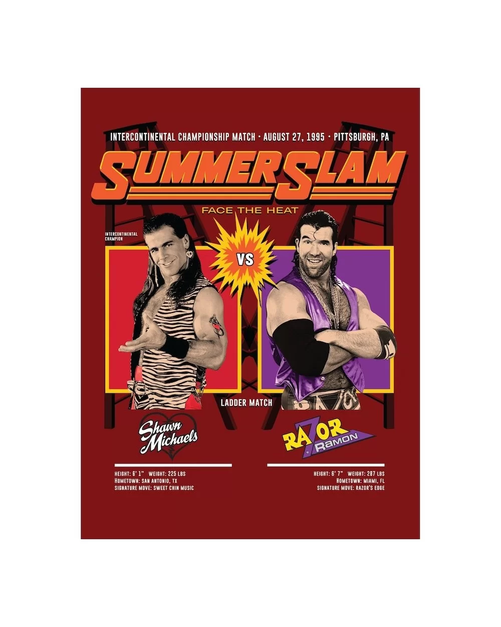 Fathead Shawn Michaels vs. Razor Ramon 1995 SummerSlam Removable Poster Decal $22.08 Home & Office