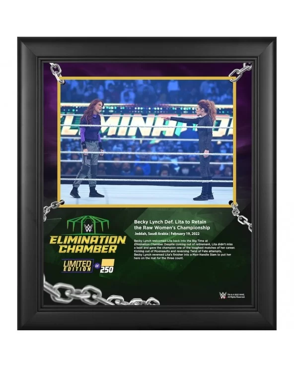 Becky Lynch Framed 15" x 17" 2022 Elimination Chamber Collage - Limited Edition of 250 $21.28 Home & Office