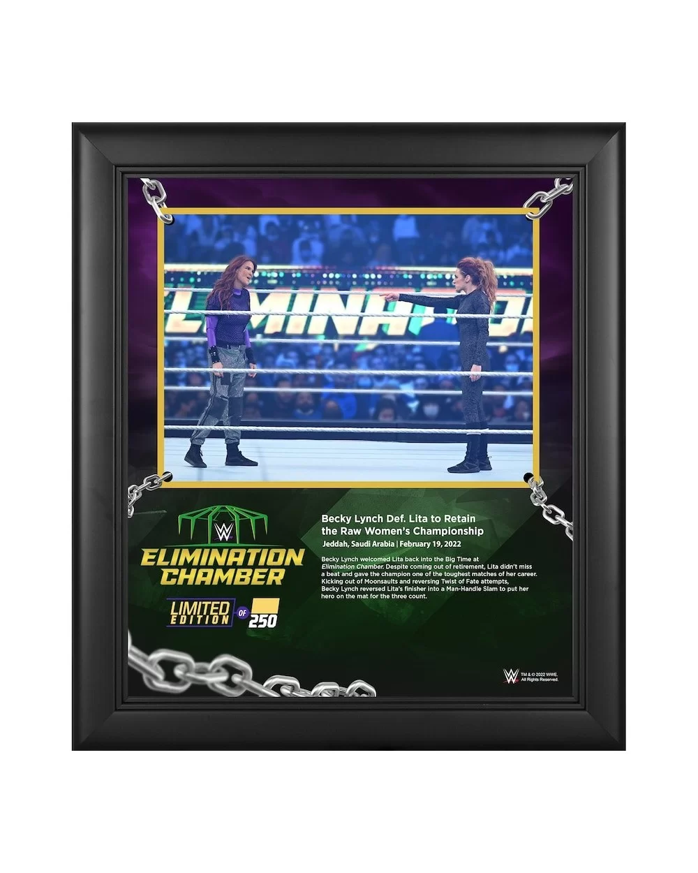 Becky Lynch Framed 15" x 17" 2022 Elimination Chamber Collage - Limited Edition of 250 $21.28 Home & Office