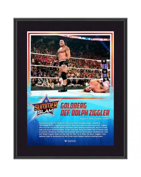 Goldberg Framed 10.5" x 13" 2019 SummerSlam Sublimated Plaque $11.04 Home & Office