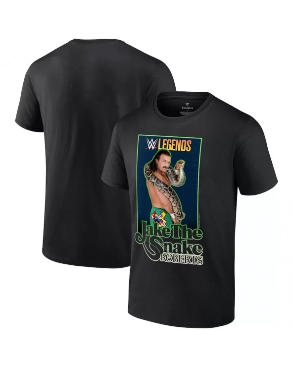 Men's Fanatics Branded Black Jake "The Snake" Roberts WWE Legends T-Shirt $11.04 T-Shirts
