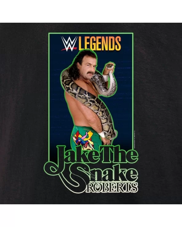 Men's Fanatics Branded Black Jake "The Snake" Roberts WWE Legends T-Shirt $11.04 T-Shirts