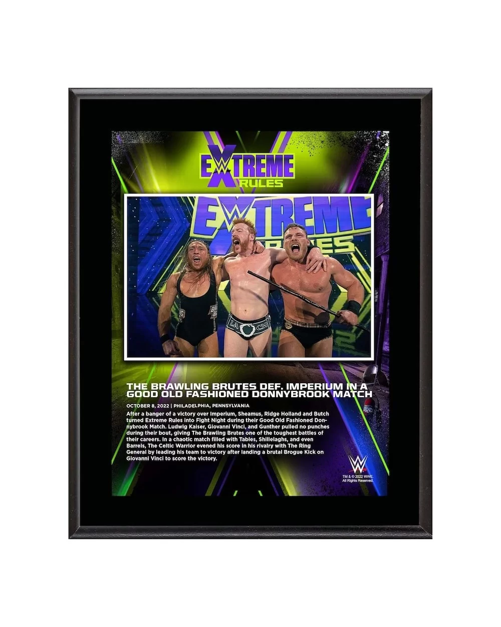 The Brawling Brutes 10.5" x 13" 2022 Extreme Rules Sublimated Plaque $10.80 Collectibles