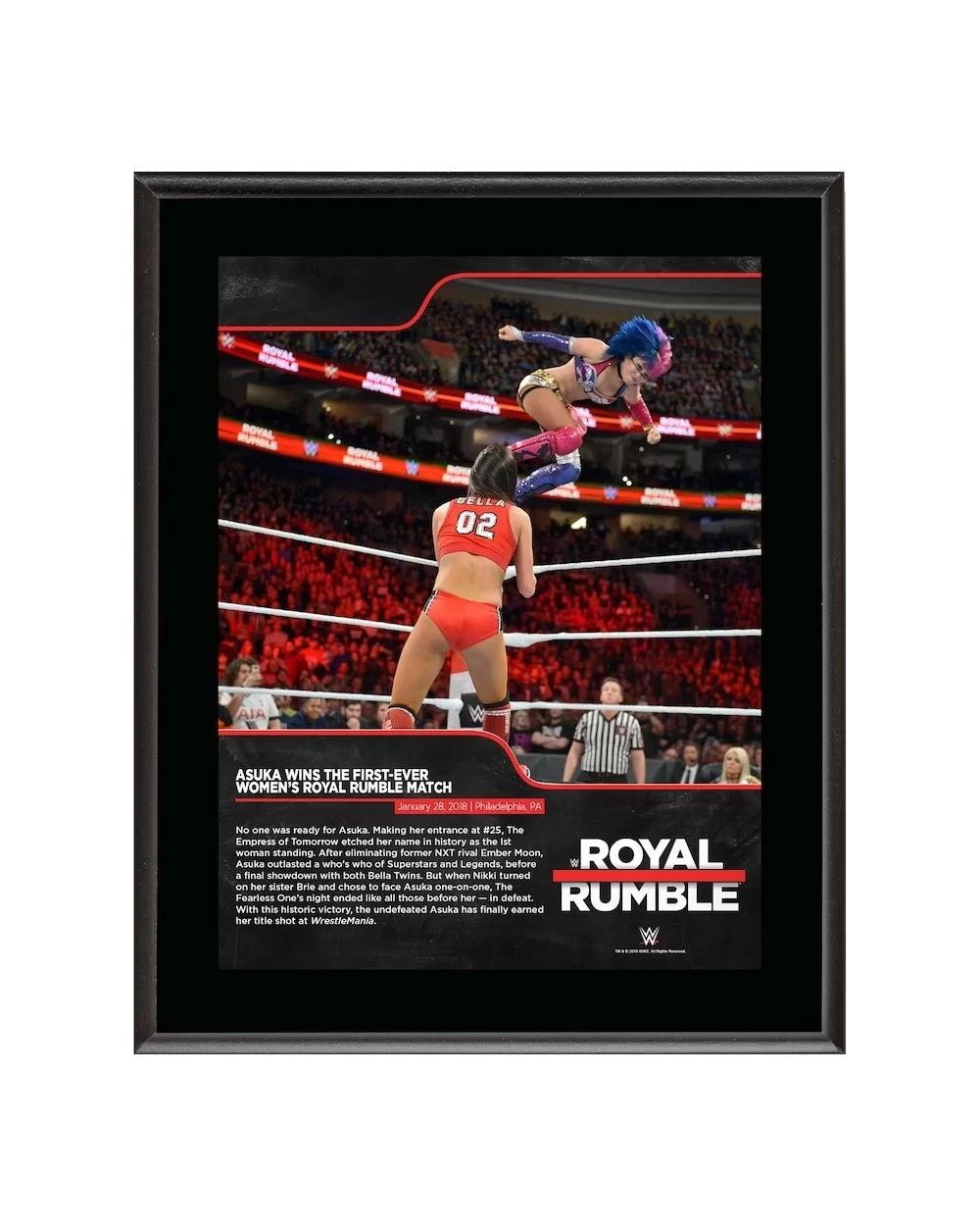 Asuka 10.5" x 13" 2018 Royal Rumble Sublimated Plaque $11.76 Collectibles