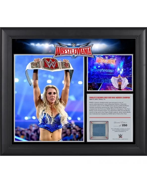 Charlotte Flair Framed 15" x 17" WrestleMania 32 Collage with a Piece of Match-Used Canvas - Limited Edition of 250 $22.96 Ho...
