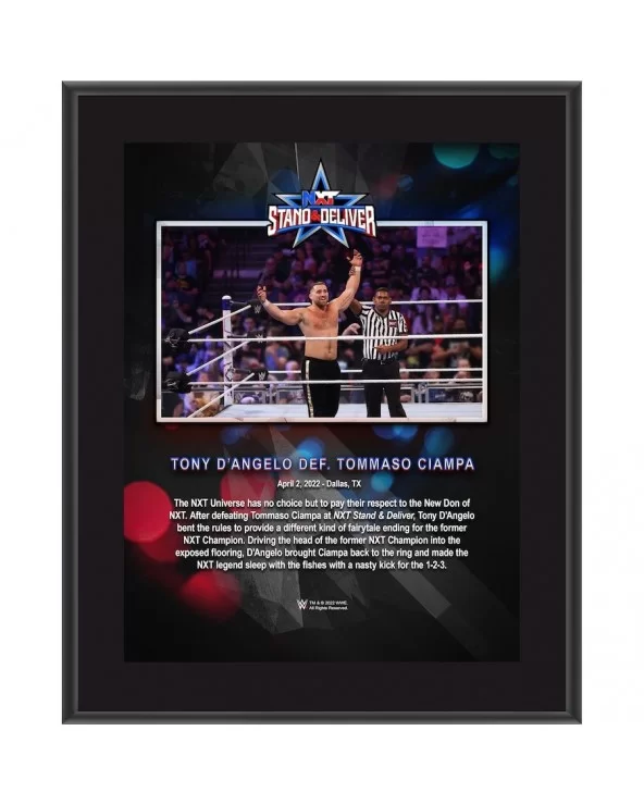 Tony D'Angelo 10.5" x 13" 2022 Stand & Deliver Sublimated Plaque $11.76 Collectibles