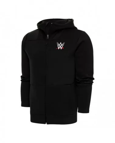 Men's Antigua Black WWE Protect Full-Zip Hoodie $25.50 Apparel