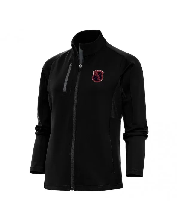 Women's Antigua Black/Charcoal The Bloodline Generation Full-Zip Jacket $15.30 Apparel