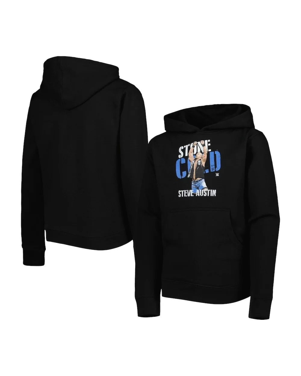 Youth Black "Stone Cold" Steve Austin Pullover Hoodie $16.92 Apparel