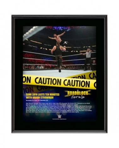 Sami Zayn 10.5" x 13" 2016 Roadblock Sublimated Plaque $9.36 Collectibles