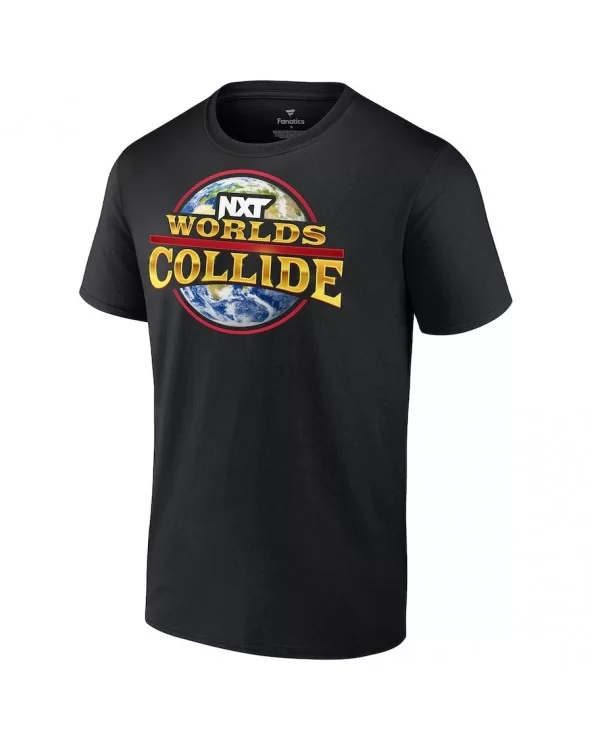 Men's Black NXT Worlds Collide 2022 Logo T-Shirt $7.92 T-Shirts