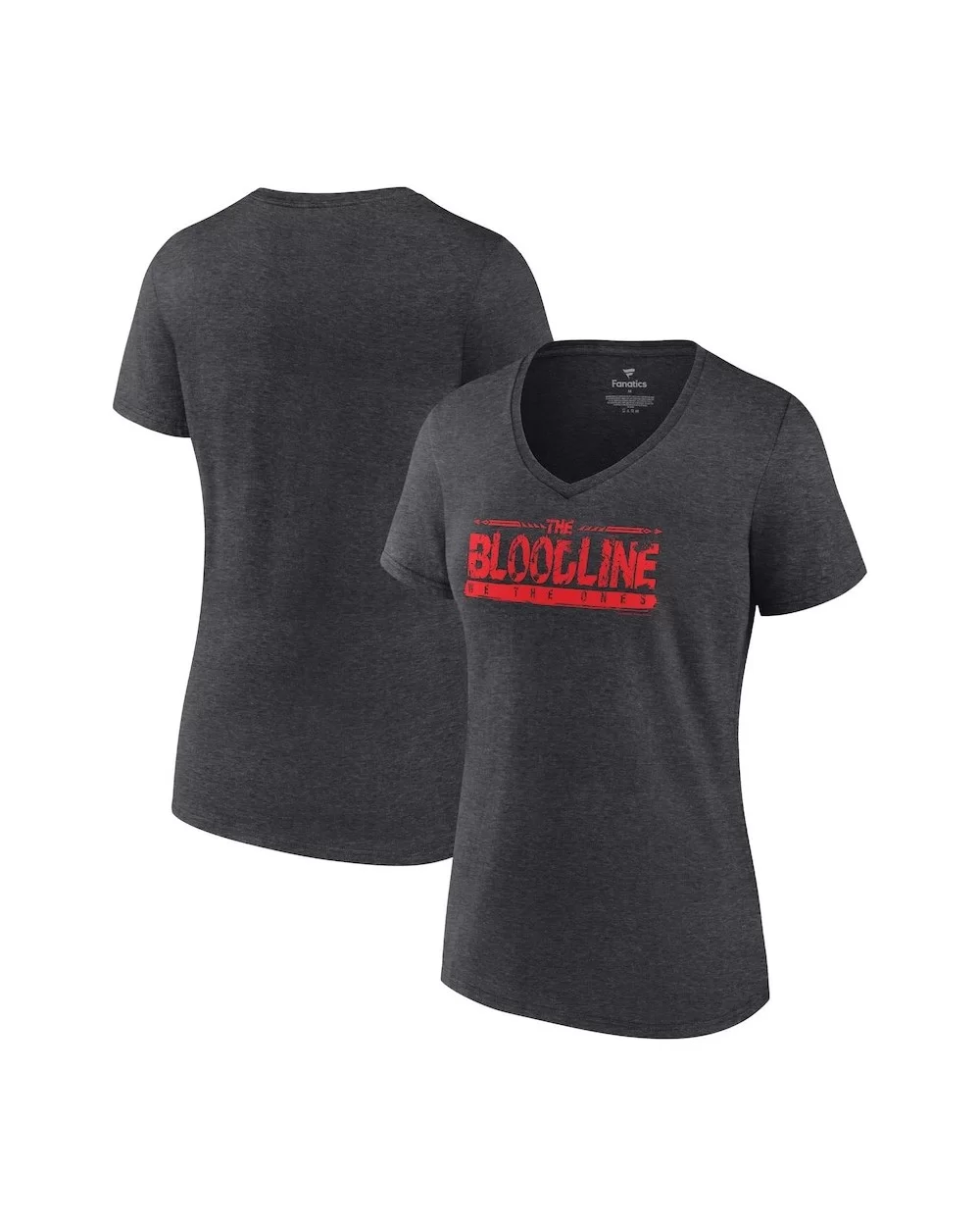 Women's Fanatics Branded Charcoal The Bloodline We The Ones Logo V-Neck T-Shirt $10.32 T-Shirts