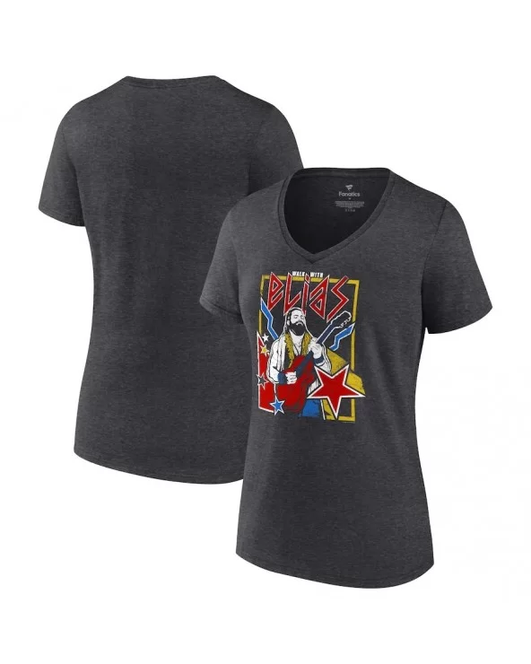 Women's Fanatics Branded Charcoal Elias Walk With Elias V-Neck T-Shirt $7.92 T-Shirts