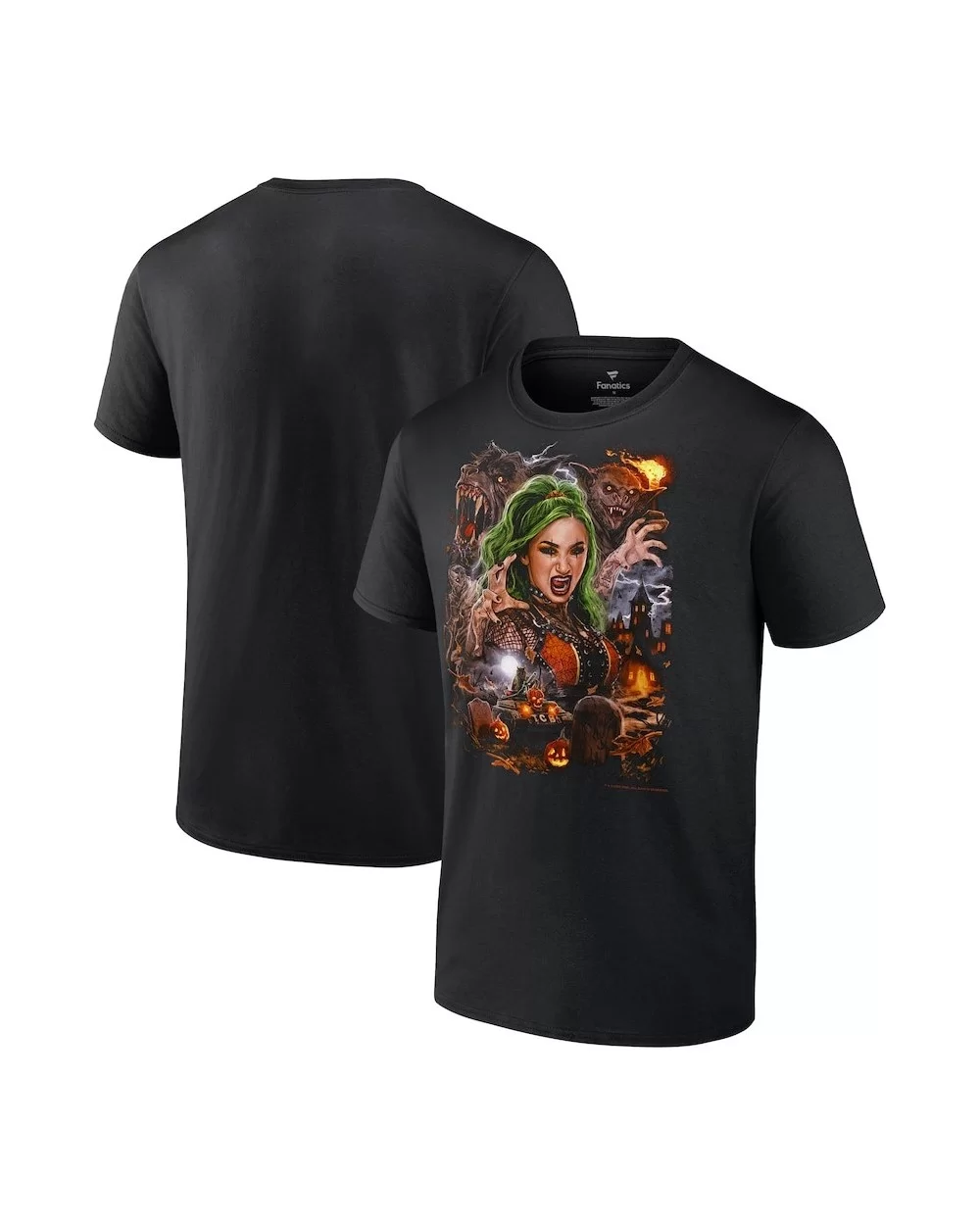 Men's Fanatics Branded Black Shotzi Blackheart Special Edition Halloween T-Shirt $7.92 T-Shirts